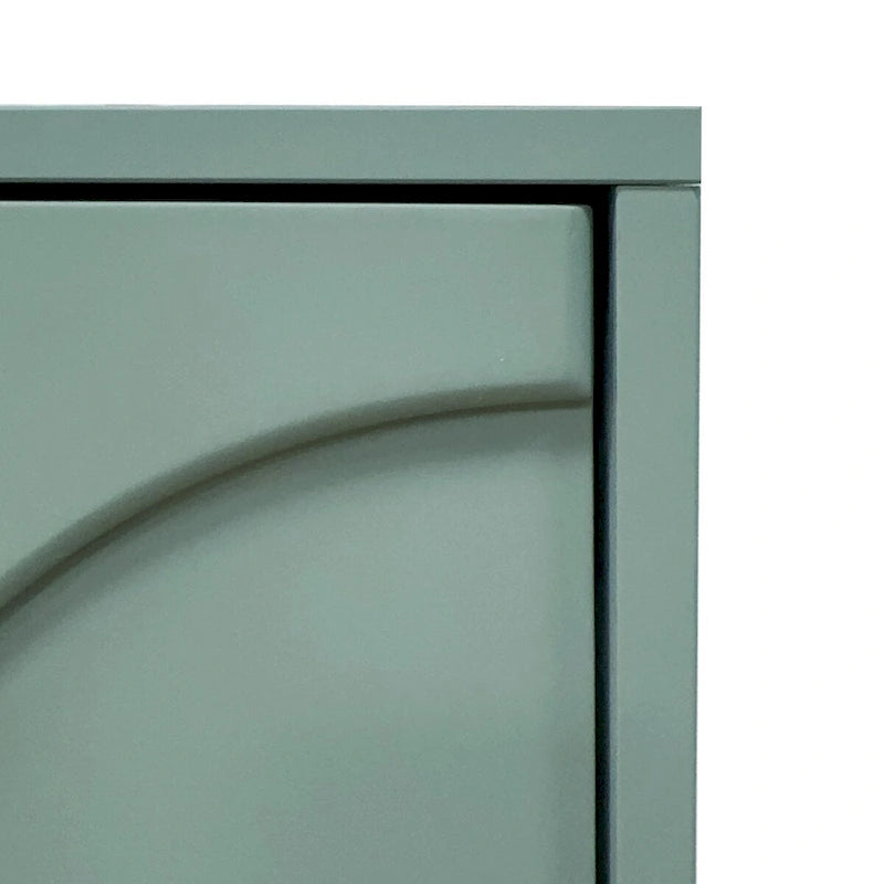 Meuble de rangement laqué avec 4 portes vitrées, buffet de rangement pour salon, vert menthe