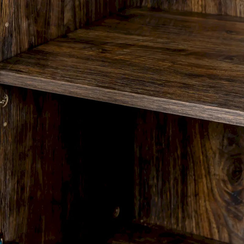 Meuble de rangement avec 4 portes et 4 étagères ouvertes, Buffet autoportant pour salon, bureau ou entrée