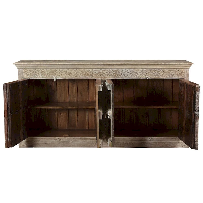 Buffet en bois massif avec 4 portes