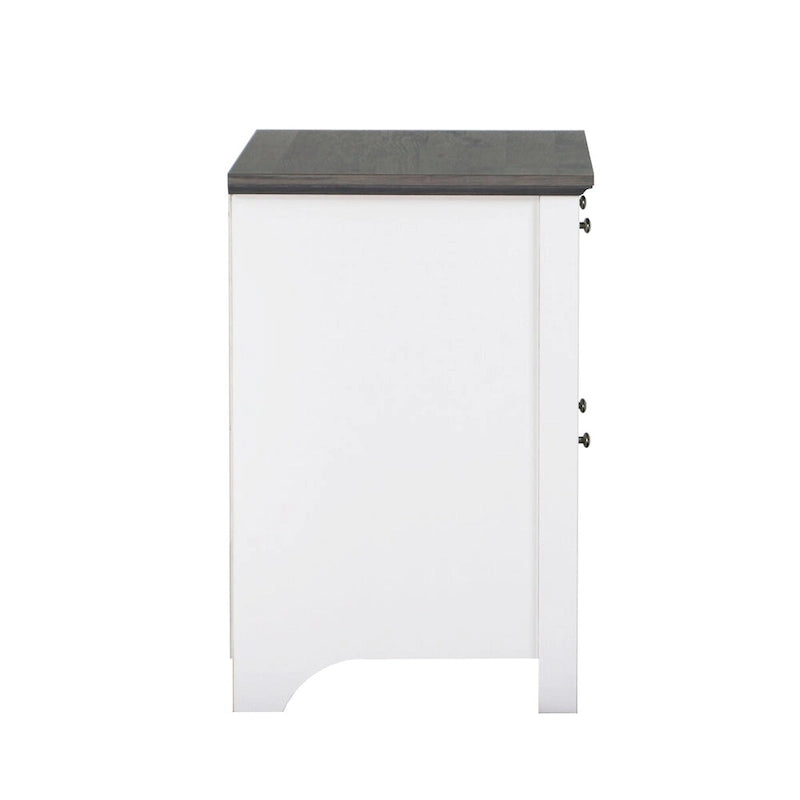 Classeurs latéraux 2 tiroirs finition chêne gris et blanc