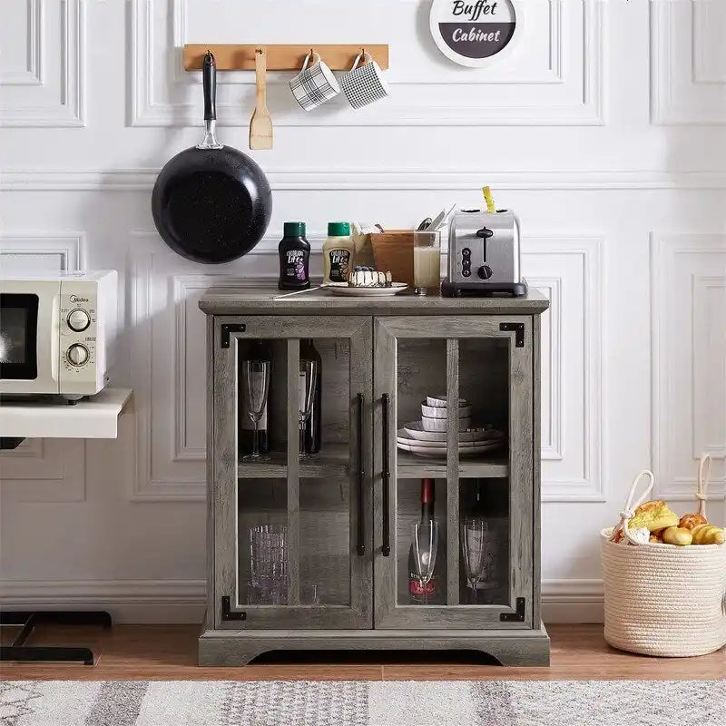 Meuble de Rangement Bar à Café - 16P x 32L x 32H