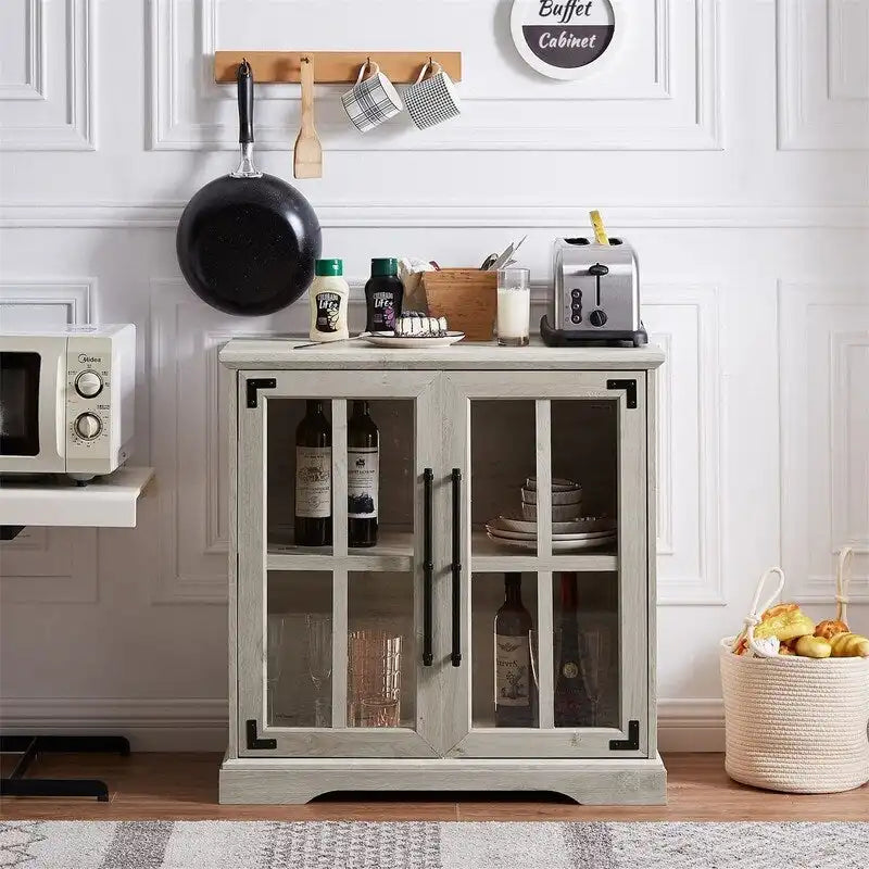 Meuble de Rangement Bar à Café - 16P x 32L x 32H