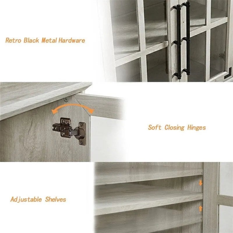 Meuble de Rangement Bar à Café - 16P x 32L x 32H