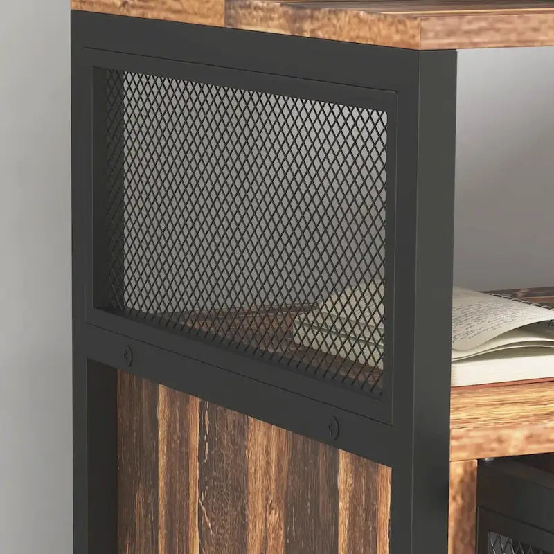 Tablette d'imprimante avec prise et ports de chargement USB, caisson de classement mobile industriel avec trou pour câble, roulettes