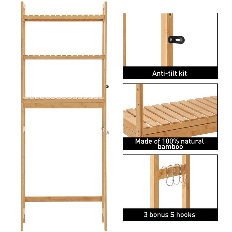 Meuble de rangement pour toilettes - 10,3P x 24,8L x 67H