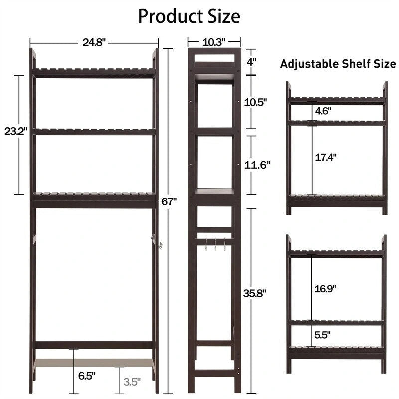 Meuble de rangement pour toilettes - 10,3P x 24,8L x 67H