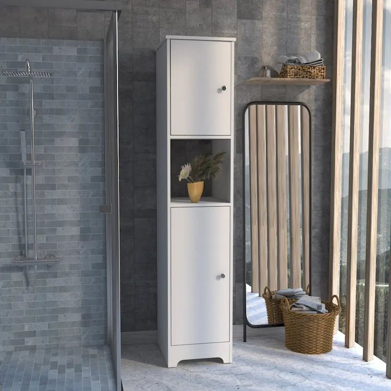 Lingère Quatre étagères intérieures, finition Chêne clair, haute qualité et durable