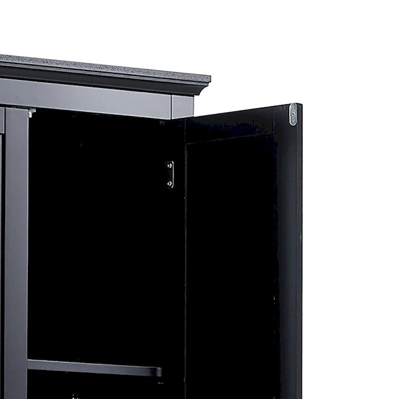 Meuble de salle de bain colonne minimaliste sur pied avec 1 placard et 3 tiroirs