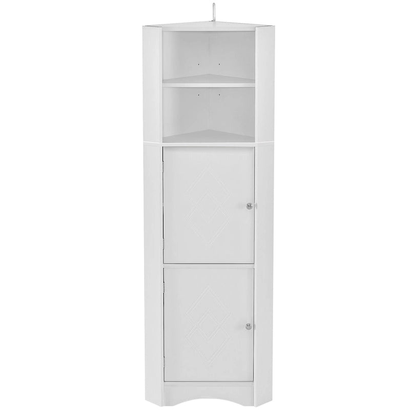 Armoire d'angle haute de salle de bain sur pied