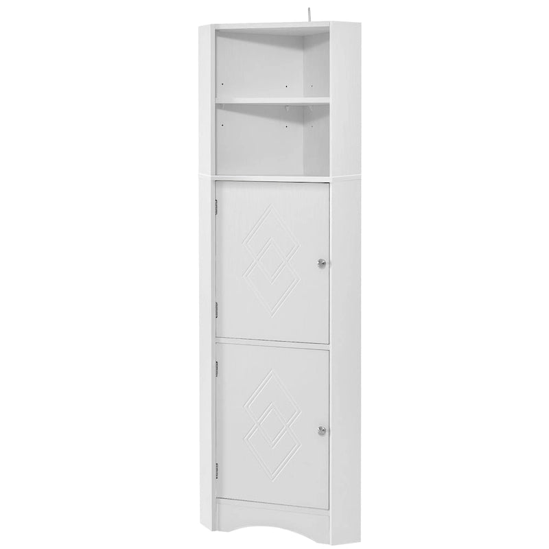 Armoire d'angle haute de salle de bain sur pied