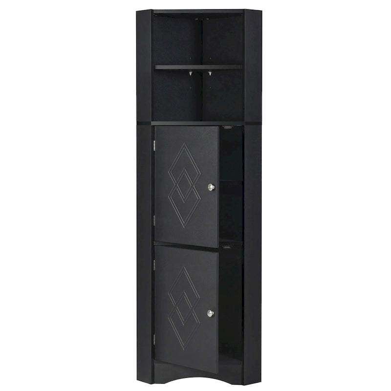 Armoire d'angle haute de salle de bain sur pied