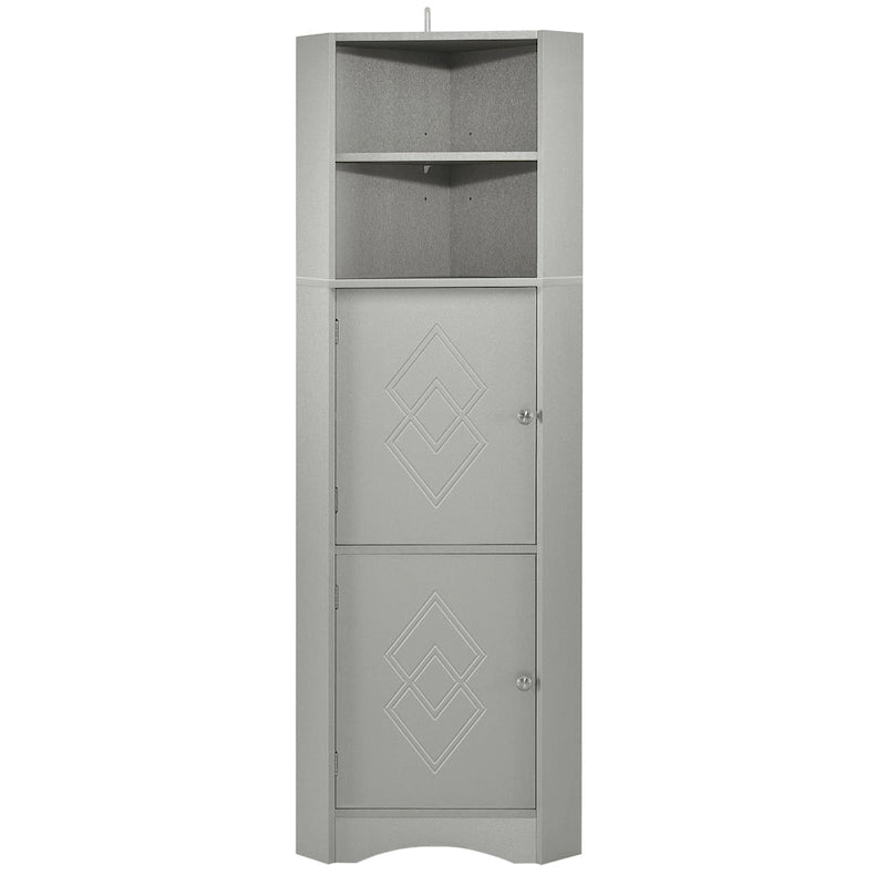 Armoire d'angle haute de salle de bain sur pied