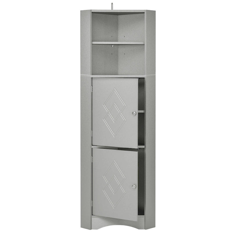 Armoire d'angle haute de salle de bain sur pied