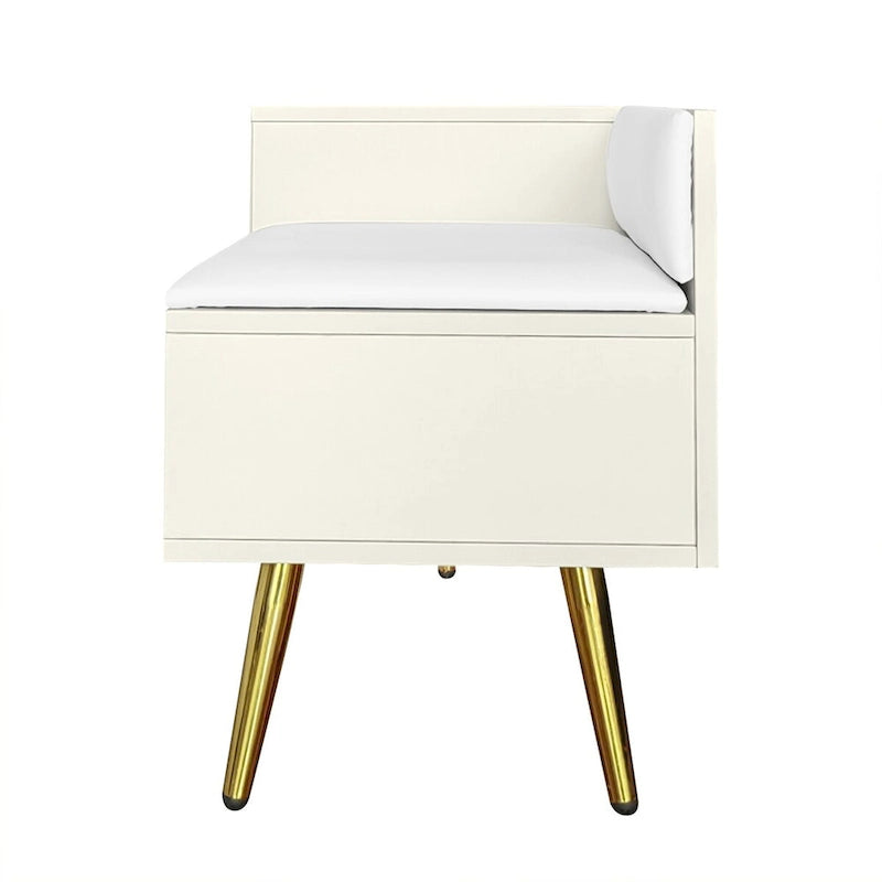 Banc à chaussures moderne avec rangement dissimulé et coussins rembourrés