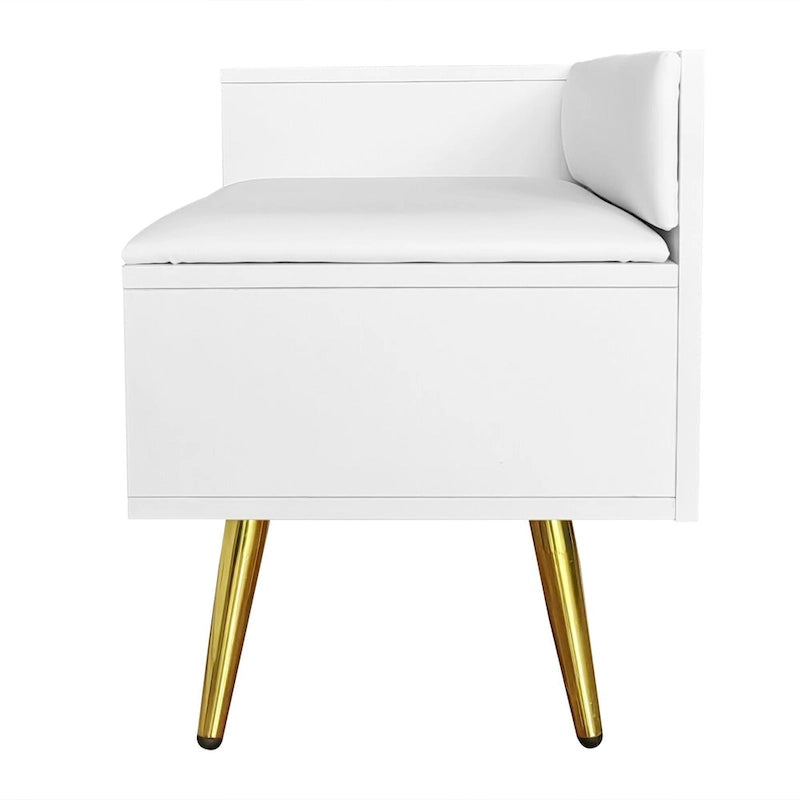 Banc à chaussures moderne avec rangement dissimulé et coussins rembourrés