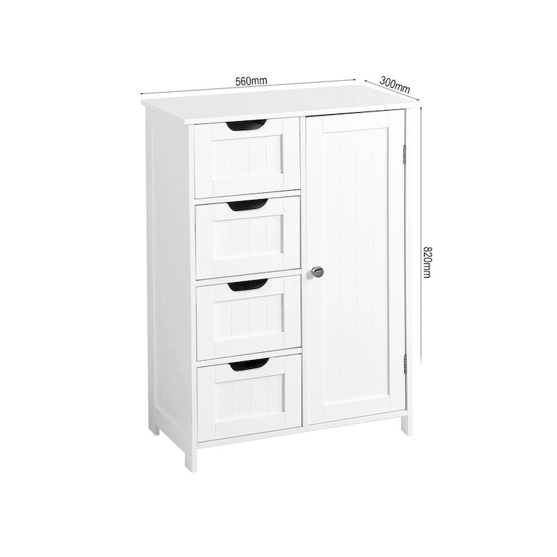 Meuble bas avec étagère réglable et tiroirs